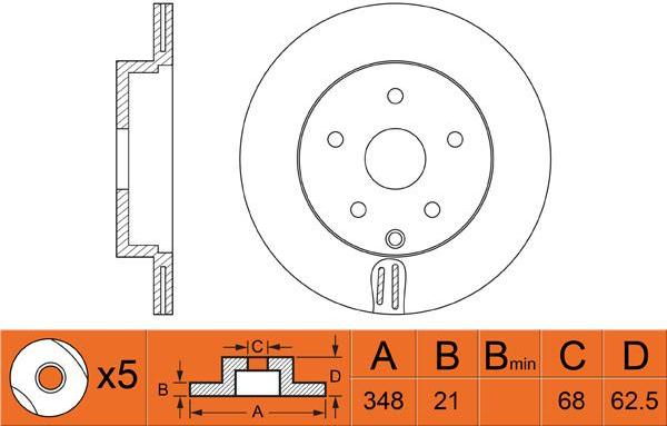 FIT FR0535V - Тормозной диск autosila-amz.com