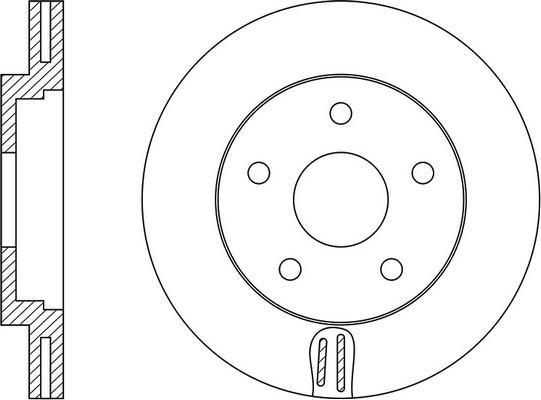 DJ Parts BD2714 - Тормозной диск autosila-amz.com