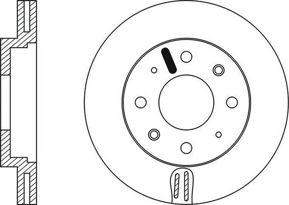 FIT FR0121V - Диск тормозной KIA SPORTAGE 2.0 2005 - ; MITSUBISHI SPACE STAR 1.6 2001 - 2004; MITSUBISHI GALANT 2.0 2003 - autosila-amz.com