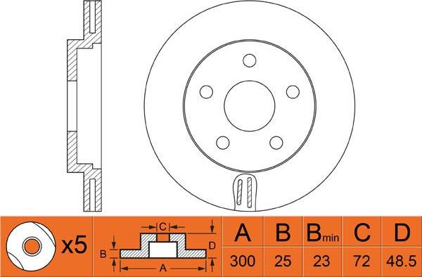 FIT FR0306V - Тормозной диск autosila-amz.com