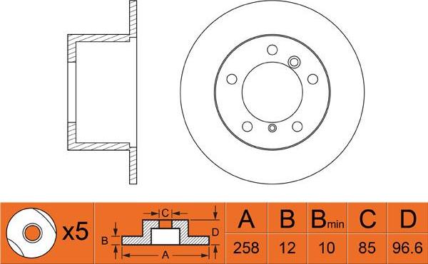 FIT FR0385 - Тормозной диск autosila-amz.com