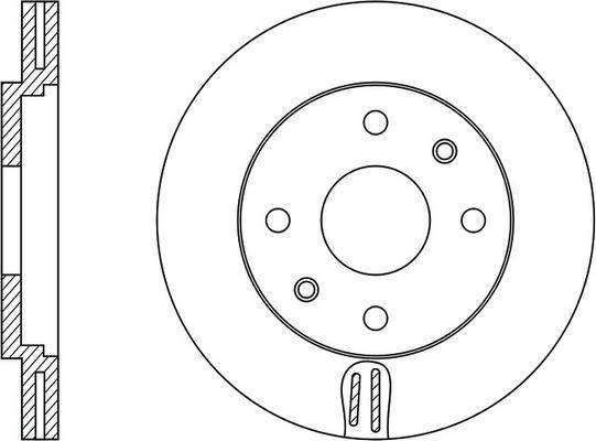 FIT FR0264V - Диск тормозной PEUGEOT 307 1.6 2000 - ; CITROEN C4 1.6 2004 - 2011; CITROEN C4 1.6 2008 - 2011 autosila-amz.com