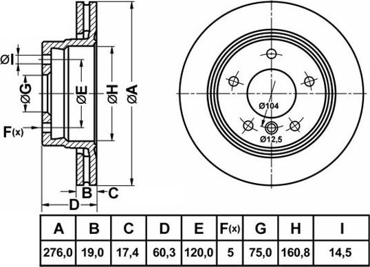 FIT FR1090V - Тормозной диск autosila-amz.com