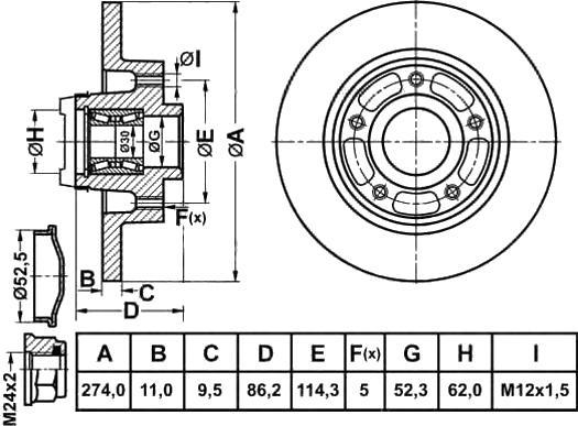 FIT FR1008H - Тормозной диск autosila-amz.com