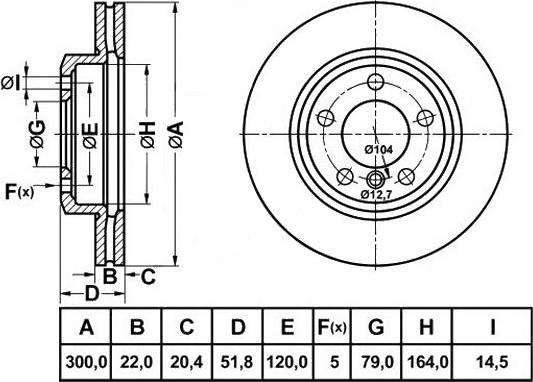 FIT FR1037V - Тормозной диск autosila-amz.com