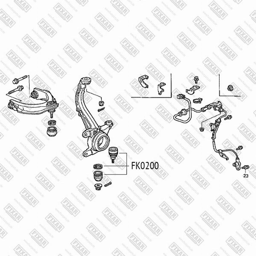 Fixar FK0200 - Шаровая опора, несущий / направляющий шарнир autosila-amz.com