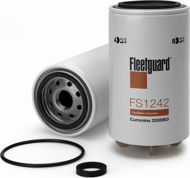 Fleetguard FS1242 - Топливный фильтр autosila-amz.com
