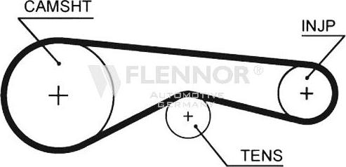 Flennor 4514V - Зубчатый ремень ГРМ autosila-amz.com