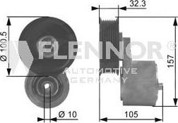 Flennor FA99054 - Ролик, поликлиновый ремень autosila-amz.com