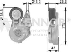 Flennor FA20959 - Ролик, поликлиновый ремень autosila-amz.com