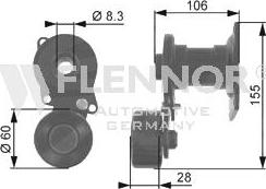 Flennor FA22939 - Ролик, поликлиновый ремень autosila-amz.com