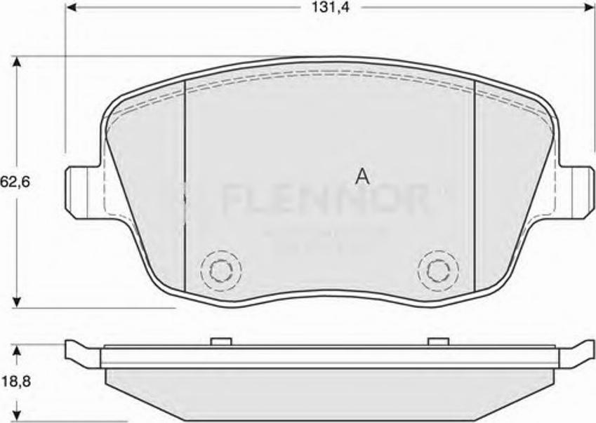 Flennor FB210457 - Тормозные колодки, дисковые, комплект autosila-amz.com