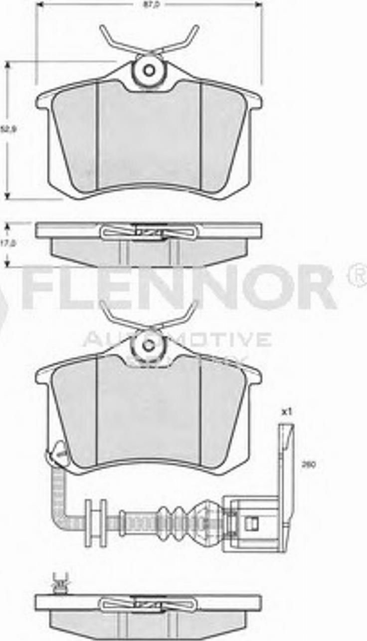 Flennor FB210634 - Тормозные колодки, дисковые, комплект autosila-amz.com