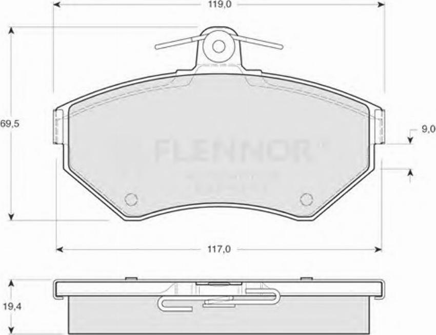 Flennor FB210195 - Тормозные колодки, дисковые, комплект autosila-amz.com
