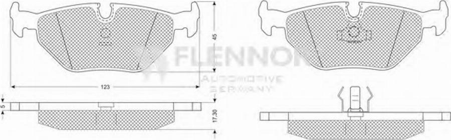 Flennor FB210157 - Тормозные колодки, дисковые, комплект autosila-amz.com