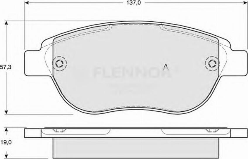 Flennor FB210863 - Тормозные колодки, дисковые, комплект autosila-amz.com