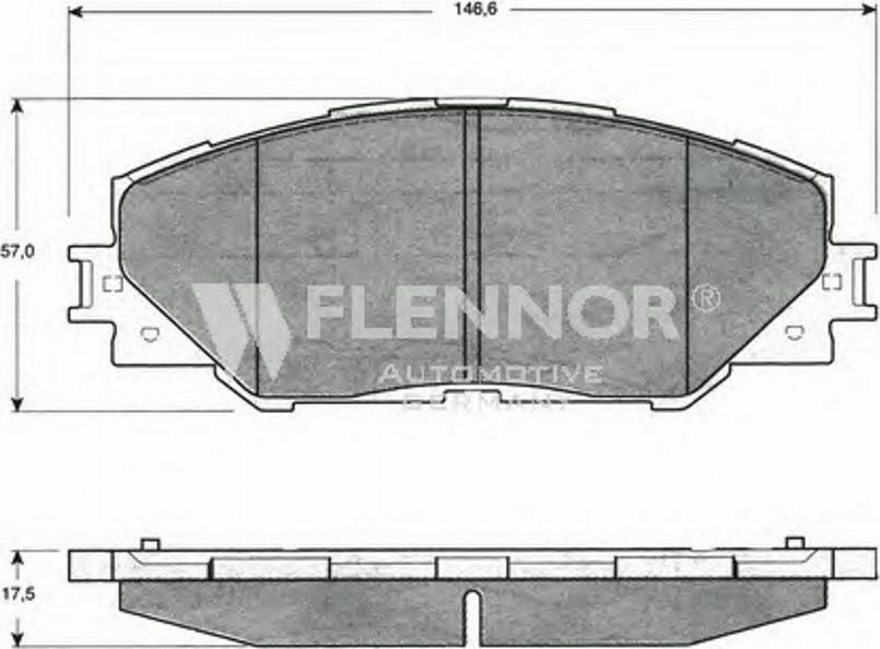 Flennor FB210744 - Тормозные колодки, дисковые, комплект autosila-amz.com