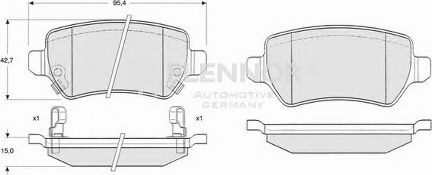 Flennor FB210712 - Тормозные колодки, дисковые, комплект autosila-amz.com