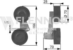 Flennor FS99257 - Ролик, поликлиновый ремень autosila-amz.com