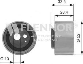 Flennor FS63491 - Натяжной ролик, зубчатый ремень ГРМ autosila-amz.com
