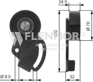 Flennor FS22911 - Ролик, поликлиновый ремень autosila-amz.com