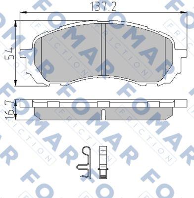 FOMAR Friction FO 960181 - Тормозные колодки, дисковые, комплект autosila-amz.com