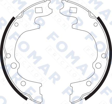 FOMAR Friction FO 9096 - Комплект тормозных колодок, барабанные autosila-amz.com