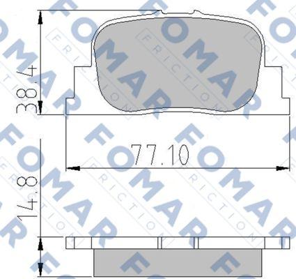 FOMAR Friction FO 909181 - Тормозные колодки, дисковые, комплект autosila-amz.com