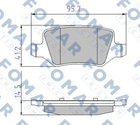 FOMAR Friction FO 909281 - Тормозные колодки, дисковые, комплект autosila-amz.com