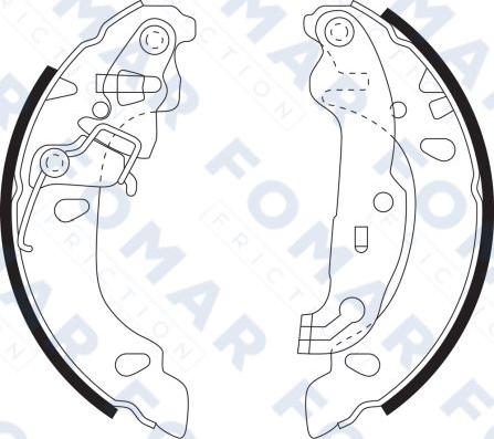 FOMAR Friction FO 9097 - Комплект тормозных колодок, барабанные autosila-amz.com