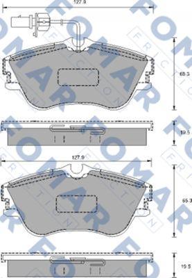 FOMAR Friction FO 904181 - Тормозные колодки, дисковые, комплект autosila-amz.com