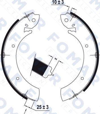 FOMAR Friction FO 9041 - Комплект тормозных колодок, барабанные autosila-amz.com