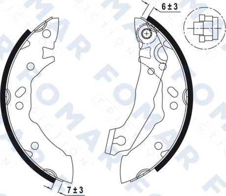 FOMAR Friction FO 9042 - Комплект тормозных колодок, барабанные autosila-amz.com