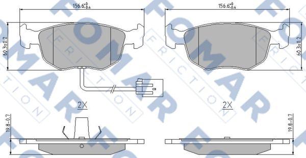 FOMAR Friction FO 905181 - Тормозные колодки, дисковые, комплект autosila-amz.com