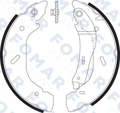 FOMAR Friction FO 9069 - Комплект тормозных колодок, барабанные autosila-amz.com