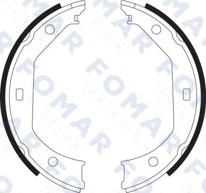 FOMAR Friction FO 9065 - Комплект тормозных колодок, барабанные autosila-amz.com