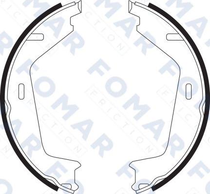 FOMAR Friction FO 9061 - Комплект тормозных колодок, барабанные autosila-amz.com