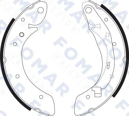 FOMAR Friction FO 9068 - Комплект тормозных колодок, барабанные autosila-amz.com