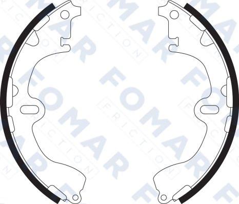 FOMAR Friction FO 9062 - Комплект тормозных колодок, барабанные autosila-amz.com