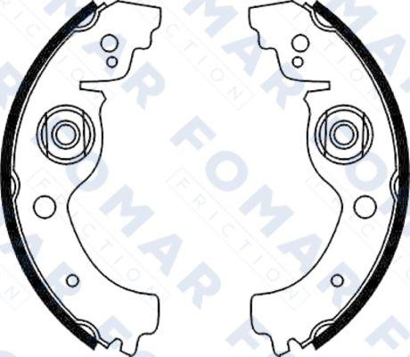 FOMAR Friction FO 9003 - Комплект тормозных колодок, барабанные autosila-amz.com