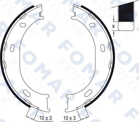 FOMAR Friction FO 9014 - Комплект тормозных колодок, барабанные autosila-amz.com