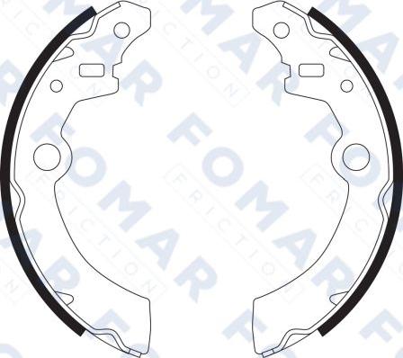 FOMAR Friction FO 9089 - Комплект тормозных колодок, барабанные autosila-amz.com