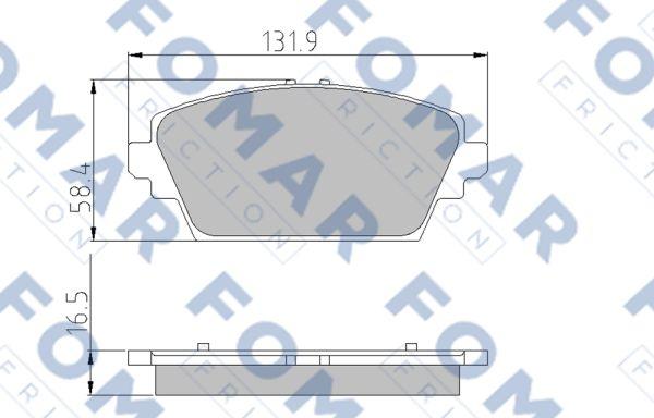 FOMAR Friction FO 908481 - Тормозные колодки, дисковые, комплект autosila-amz.com