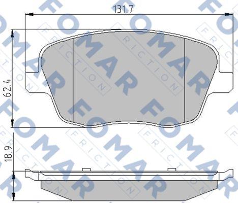 FOMAR Friction FO 908081 - Тормозные колодки, дисковые, комплект autosila-amz.com