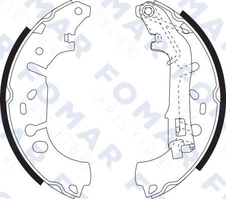 FOMAR Friction FO 9080 - Комплект тормозных колодок, барабанные autosila-amz.com