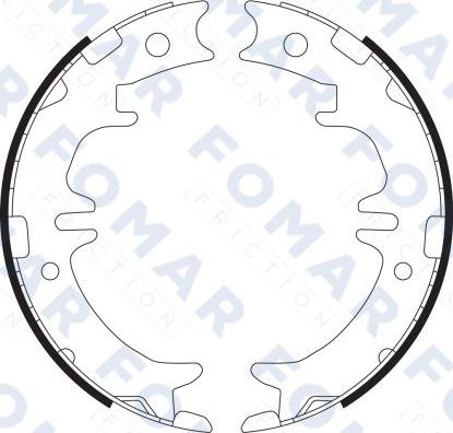 FOMAR Friction FO 9082 - Комплект тормозных колодок, барабанные autosila-amz.com