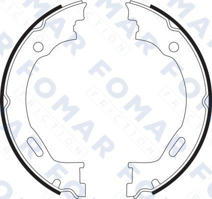 FOMAR Friction FO 9087 - Комплект тормозных колодок, барабанные autosila-amz.com