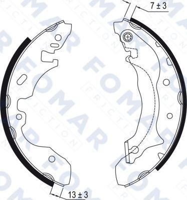 FOMAR Friction FO 9025 - Комплект тормозных колодок, барабанные autosila-amz.com