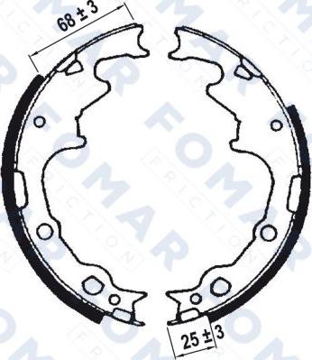 FOMAR Friction FO 9028 - Комплект тормозных колодок, барабанные autosila-amz.com