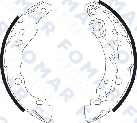 FOMAR Friction FO 9074 - Комплект тормозных колодок, барабанные autosila-amz.com